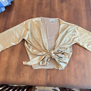 Urban Outfitters Satin tie crop